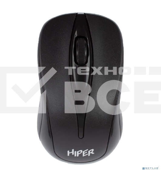 Мышь беспроводная HIPER HOMW-061 черный, 1000 dpi, радиоканал, USB, кнопки - 3