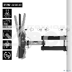 Крепление настенное ExeGate EWM1-3420-02 (кронштейн для одного монитора 13'-34', VESA 75x75, 100x100, макс. нагрузка 20 кг, наклон -10°/+10°, поворот -90°/+90°, вращение 360°, расстояние до стены 40-350мм, черный), фото10