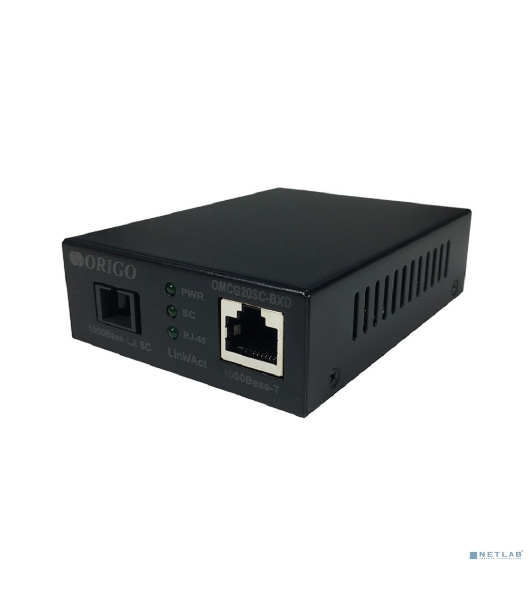 Медиаконвертер WDM, 1000Base-T / 1000Base-LX (SC), Tx:1550 нм, Rx:1310 нм, одномод, до 20 км