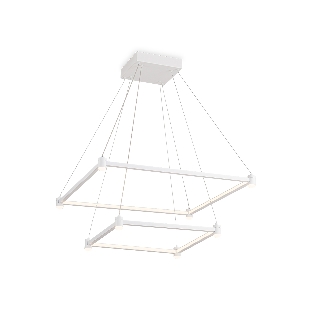 Подвесной светодиодный светильник Ambrella light FL5595/2+8 WH белый 60W 3000K/4200K/6400K 600*600*1300 (без ПДУ)
