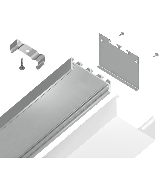 Алюминиевый профиль Ambrella light GP3070AL серебро 2000*45*42