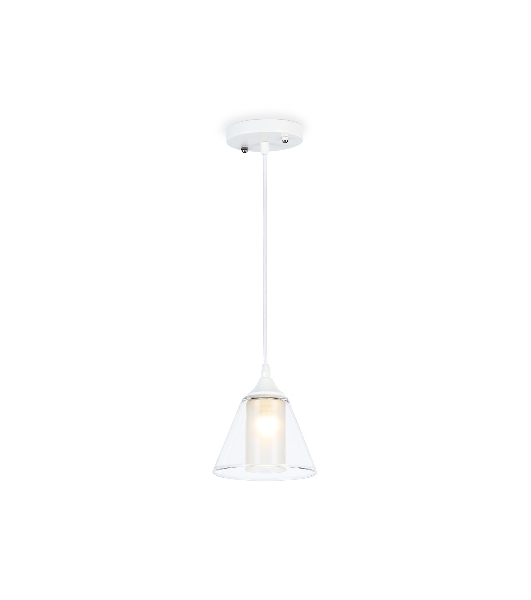 Светильник Ambrella light TR3551 WH/CL/FR белый/прозрачный/белый матовый E27 max 40W D155*800