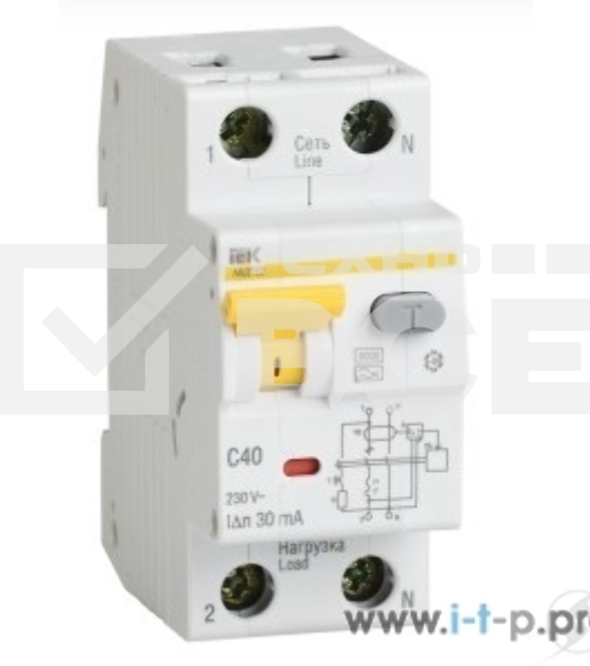 Выключатель автоматический дифференциального тока Iek MAD22-5-050-C-100 АВДТ 32 C50 100мА