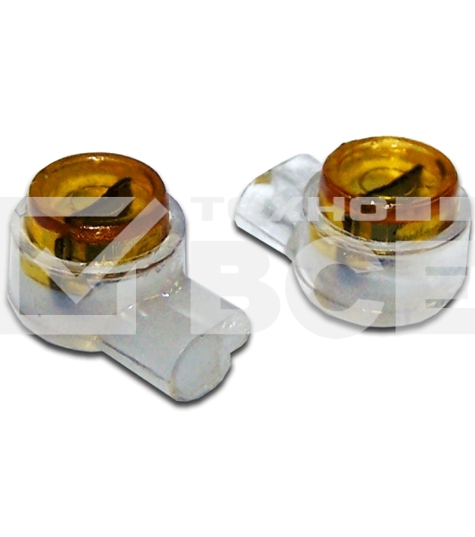 Соединитель проводов 0.4-0.7 мм, изолированный (скотчлок), прямое соединение, гель, 100 шт.