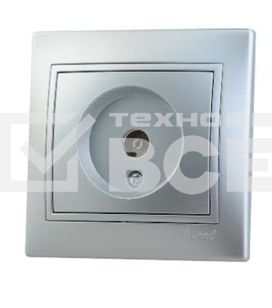 Розетка TV СП Мира проходная метал. сер. Lezard 701-1010-129
