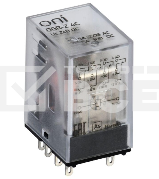 Реле общего назначения OGR-2 4C 24В DC ONI OGR-2-4C-DC24V
