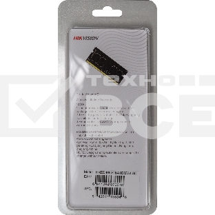 Оперативная память Hikvision, DDR4, 8GB (1x8GB), 2666MHz, CL19, SO-DIMM