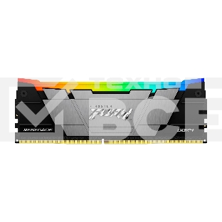 Оперативная память Kingston Fury Renegade, DDR4, 16GB (1x16GB), 3600MHz, CL16, с радиатором, RGB, серый/черный