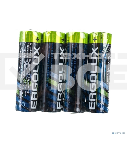 Батарея Ergolux Alkaline LR6 SR4 AA 2800mAh (4шт) спайка
