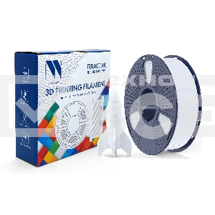 Филамент NVPRINT PLA High Speed White для 3D печати диаметр 1.75мм  длина 330 метров  масса 1 кг