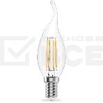Лампа филам. Gauss Filament 10Вт цок.:E14 свеча св.свеч.бел.нейт. (упак.:10шт) (42120), фото3