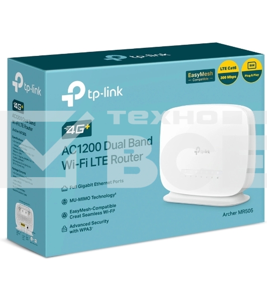 Двухдиапазонный гигабитный роутер TP-Link Archer MR505 Wi-Fi AC1200 с поддержкой 4G+ категории 6