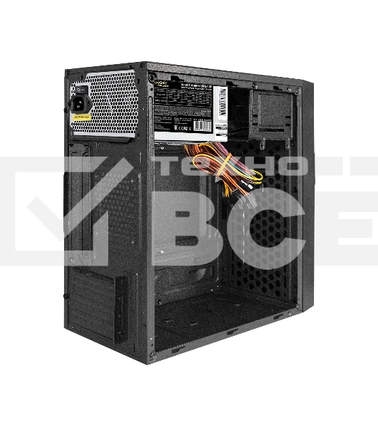 Компьютерный корпус Minitower ExeGate BAA-105-01-UNS400 (mATX, БП UNS400 с вент. 12см, 2*USB, аудио, черный)