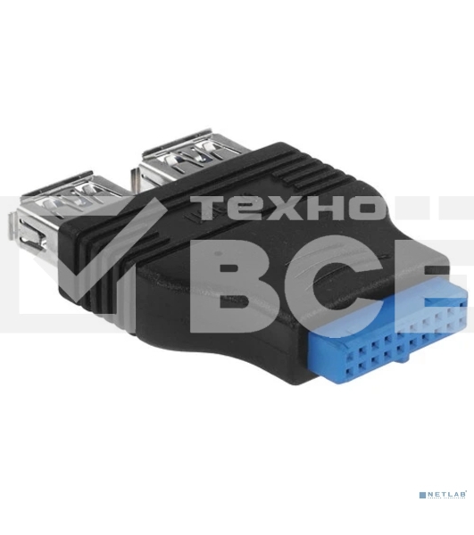 Переходник с материнской платы Espada Ei20U32, 20pin female на 2 порта USB 3.0 female (Ei20U32) (45366)