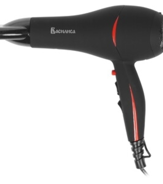 Фен Василиса ФН6-2200 черный/малиновый, 2200 Вт, ионизация