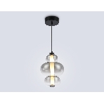 Подвесной светодиодный светильник Ambrella light LH11057 BK/SM черный/дымчатый 18W 3000K D230*350, фото6