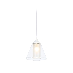 Светильник Ambrella light TR3551 WH/CL/FR белый/прозрачный/белый матовый E27 max 40W D155*800, фото 1