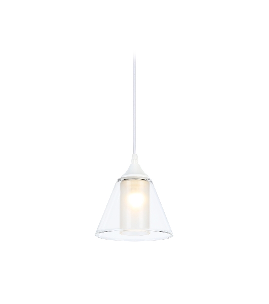 Светильник Ambrella light TR3551 WH/CL/FR белый/прозрачный/белый матовый E27 max 40W D155*800