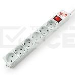 Сетевой фильтр Power Cube B, 3.0м, 5+1 розетка, серый, фото 1