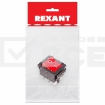 Выключатель клавишный 250V 15А (6с) ON-ON красный  с подсветкой (RWB-506, SC-767)  Rexant Индивидуальная упаковка 1 шт, фото 1