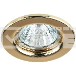 Светильник ЭРА ST1 GD штампован. MR16 12В 50Вт зол., фото 1