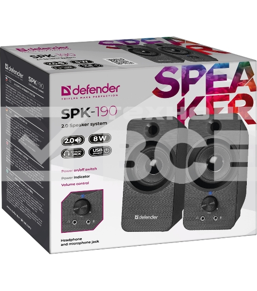 Акустическая система Defender 2.0 SPK-190 BLACK