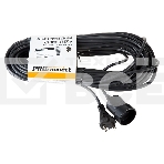 Удлинитель-шнур PROconnect ПВС 2х0.75, 20 м, б/з, 6 А, 1300 Вт, IP20, черный (Сделано в России), фото 1