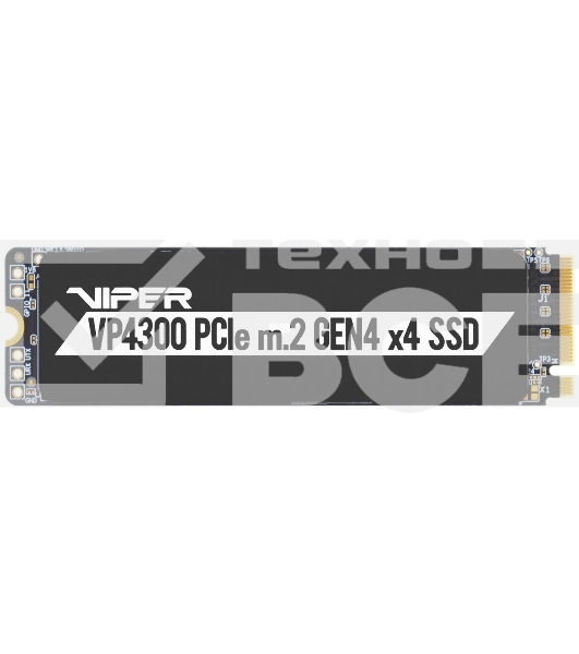 Накопитель SSD Patriot Viper VP4300, 2Tb, PCIe 4.0 x4, M.2 2280, NVMe, R/W 7400/6800, с радиатором
