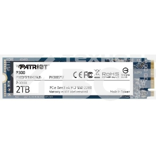 Накопитель SSD Patriot P300, 2TB, PCIe 3.0 x4, M.2 2280, NVMe, R/W 2100/1650