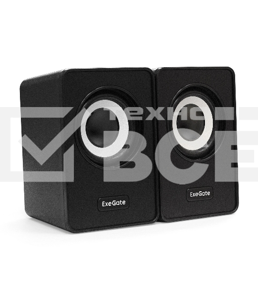 Акустическая система 2.0 ExeGate EX287054RUS Disco 120 (питание USB, 2х3Вт (6Вт RMS), 100-20000Гц, черный)