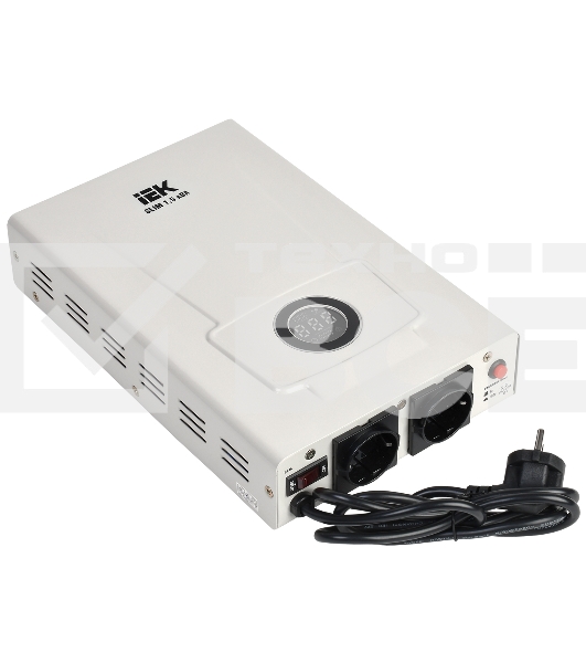 Стабилизатор напряжения IEK Slim 1.5кВА однофазный белый (IVS22-1-D15-09)