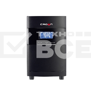 Источник бесперебойного питания CROWN On-Line CMUOA-350-1K EURO 1000VA/900W, корпус металл, TOWER, АКБ 3*12V/7AH, PF-0.9, AVR 110-300V, порт RJ-11/45+USB/RS-232, EPO, розетки 2*EURO, входной кабель 2 м, вентилятор охлаждения, автомат, слот для SNMP, порт для доп. батарейных кабинетов, ПО