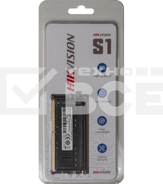 Оперативная память Hikvision, DDR4, 16GB (1x16 GB), 2666 MHz, CL19, SO-DIMM