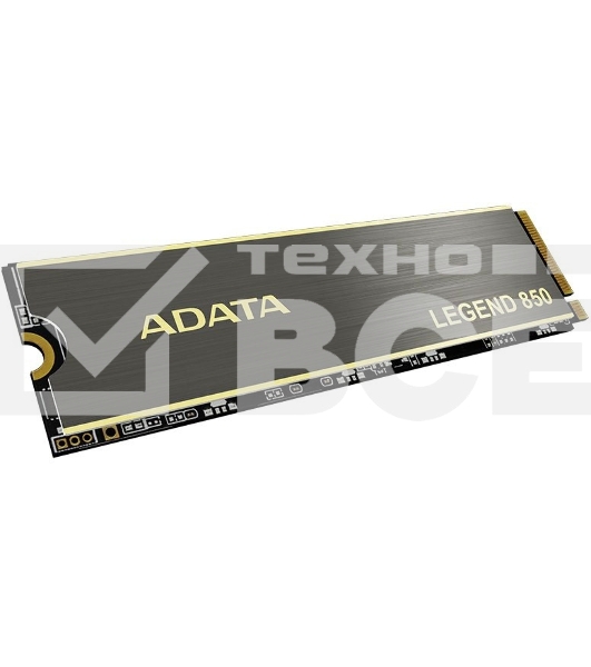Накопитель SSD ADATA LEGEND 850, 512Gb, PCIe 4.0 x4, M.2 2280, NVMe, R/W 5000/2700, с радиатором