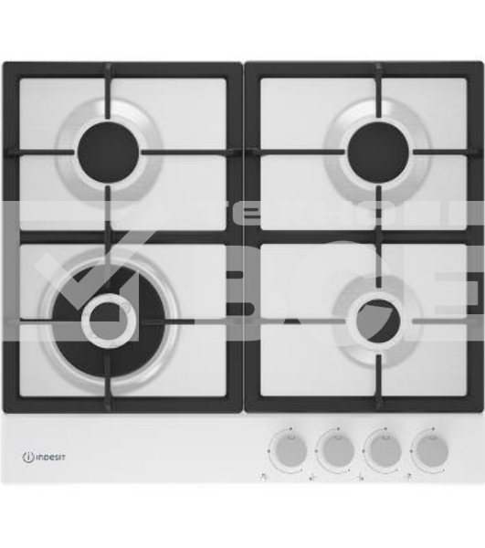 Газовая варочная поверхность Indesit THPM 642 WS/WH/I, независимая, белый
