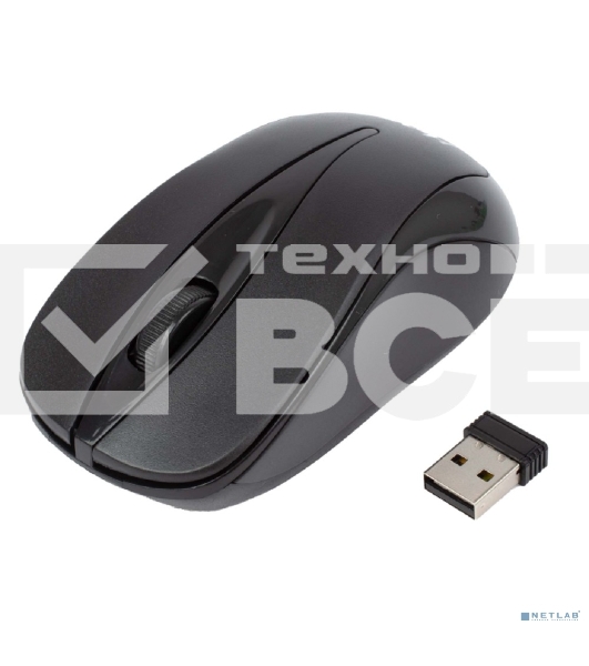 Мышь беспроводная HIPER HOMW-061 черный, 1000 dpi, радиоканал, USB, кнопки - 3