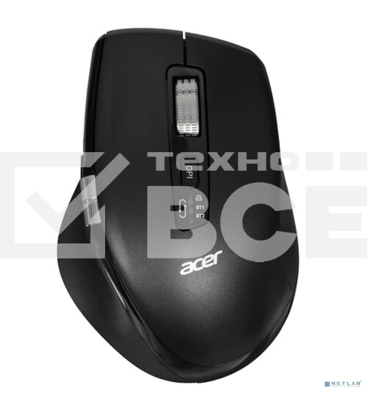 Мышь беспроводная Acer OMR405 черный, 4800 dpi, радиоканал, Bluetooth, USB, кнопки - 8