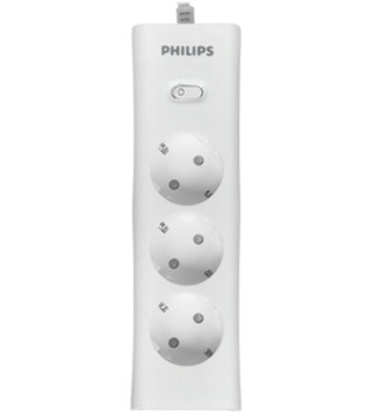 Сетевой фильтр Philips CHP2135WA/51, 2м, 3 розетки, белый