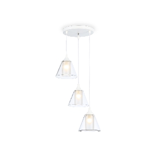 Светильник Ambrella light TR3553/3 WH/CL/FR белый/прозрачный/белый матовый E27/3 max 40W D340*800