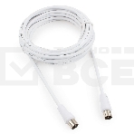 Кабель телевизионный Cablexpert, CCV-515-W-5M, Coaxial M/F, белый, 5м, фото7