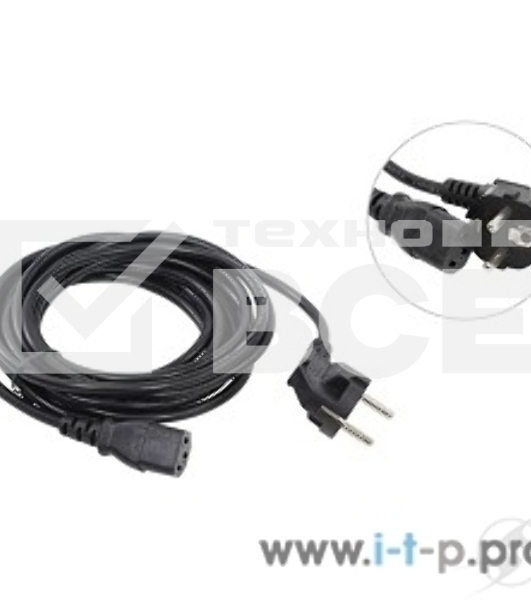 Кабель компьютер-розетка 220V (EURO) <VDE> 3G0,75mm2 VCOM {CE021-CU} 3 метра