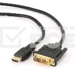 Кабель HDMI-DVI Cablexpert CC-HDMI-DVI-10, 19M/19M, single link, медь, позол.разъемы, экран, 3.0м, черный, пакет, фото6