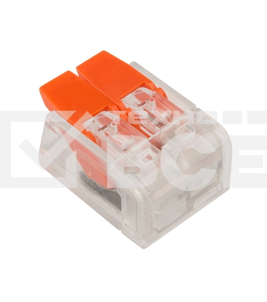 Универсальная компактная клемма Rexant 2-проводная до 4,0 мм² (50 шт./уп.)