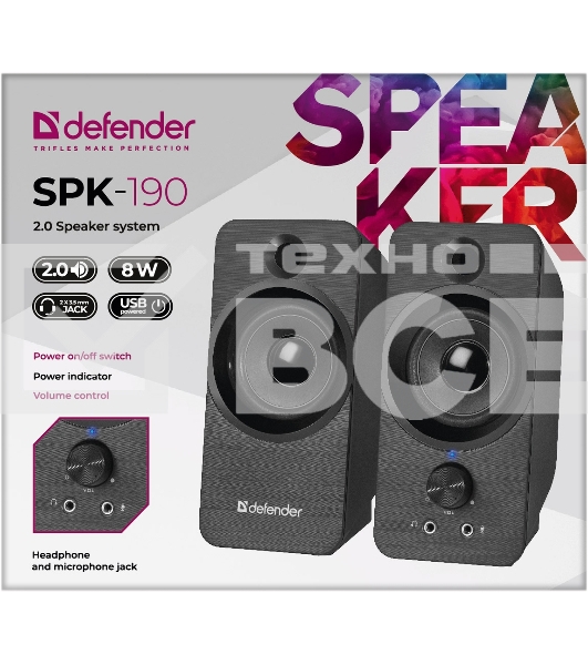 Акустическая система Defender 2.0 SPK-190 BLACK