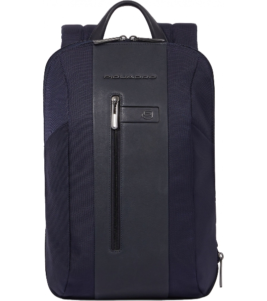 Рюкзак Piquadro Brief2 CA6384BR2/BLU синий нейлон/натур.кожа