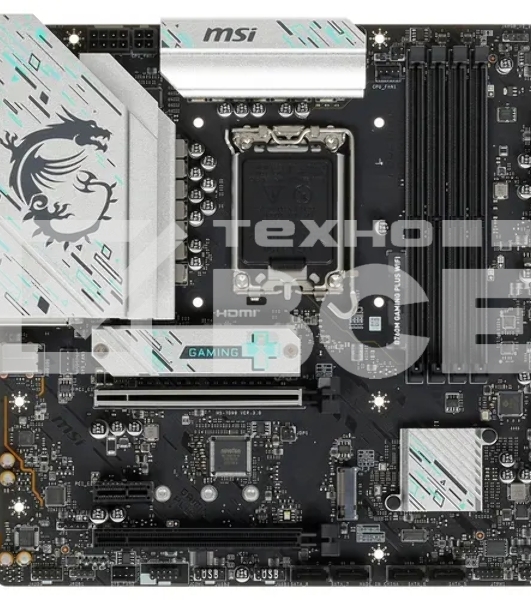 Материнская плата MSI B760M GAMING PLUS WIFI, LGA 1700, Intel B760, 4xDIMM DDR5, 4xSATA, 2xM.2, 1xPCI-E 4.0 x16, 1xPCI-E 3.0 x1, 2xHDMI, 2xDP, 1x 2.5Gb LAN, 2xUSB-A 3.2 Gen 2, 4xUSB 2.0, Micro-ATX