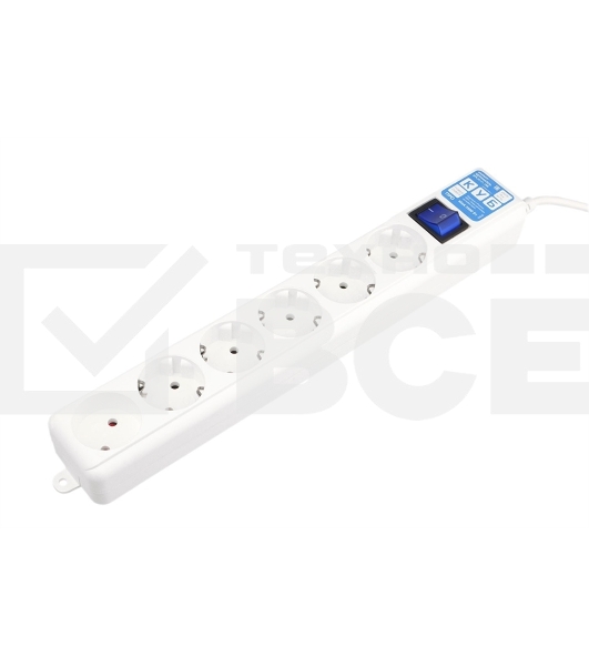 Фильтр-удлинитель  PC PRO, 3м, 6р, бел. 16А, SPL6-16-P-3M