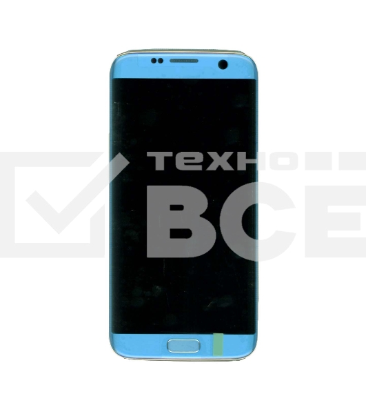 Дисплей для Samsung Galaxy S7 Edge SM-G935FD голубой с рамкой