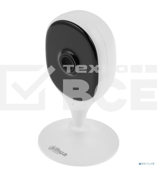 Компактная IP-видеокамера DAHUA DH-IPC-C3AP-0280B с Wi-Fi 2.4ГГц 3Мп, 1/3.2” CMOS, объектив 2.8мм, обнаружение людей, ИК 10м, микрофон, динамик