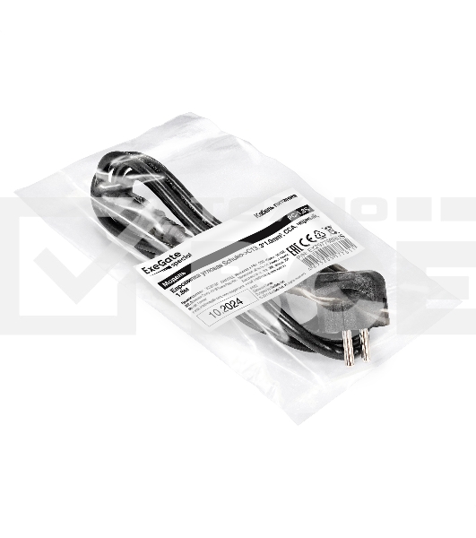Кабель питания ExeGate Special PC-1,8S (Евровилка угловая Schuko->C13, 3*1.0mm2, CCA, черный, 1.8м)